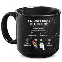 My Engineering Blueprint Funny Engineer 15oz Campfire Ceramic Mug