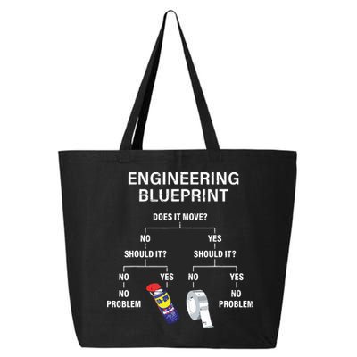 My Engineering Blueprint Funny Engineer 25L Jumbo Tote