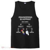 My Engineering Blueprint Funny Engineer PosiCharge Competitor Tank
