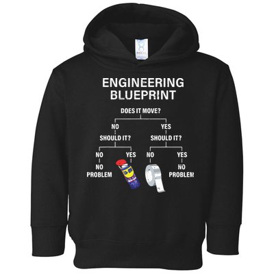 My Engineering Blueprint Funny Engineer Toddler Hoodie