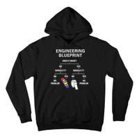 My Engineering Blueprint Funny Engineer Tall Hoodie