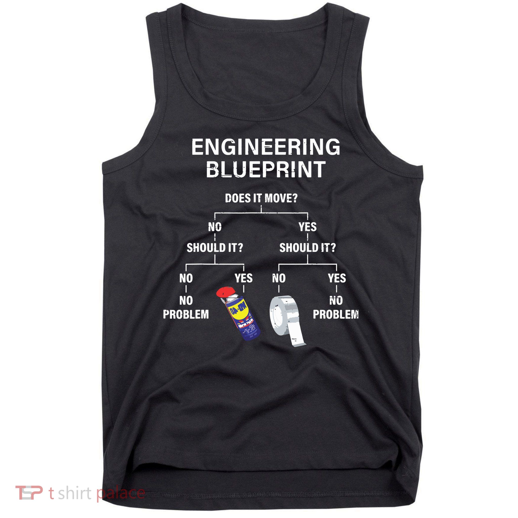 My Engineering Blueprint Funny Engineer Tank Top