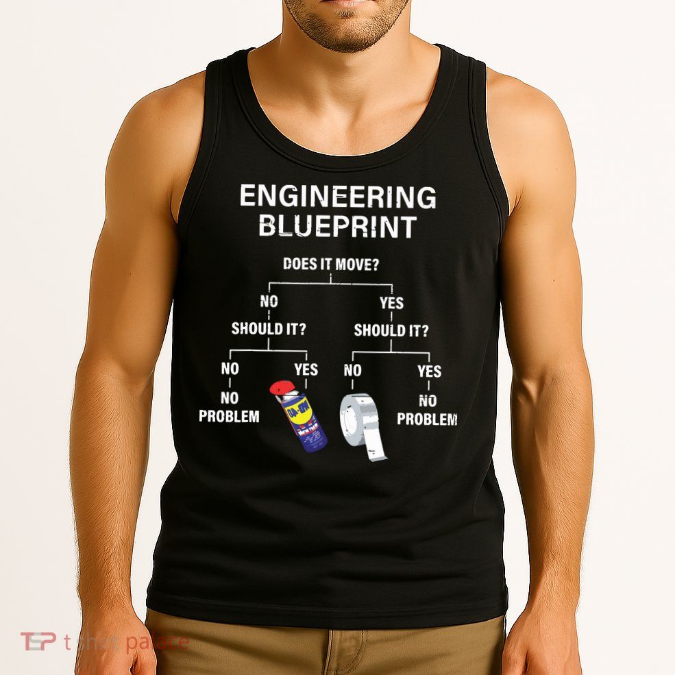 My Engineering Blueprint Funny Engineer Tank Top