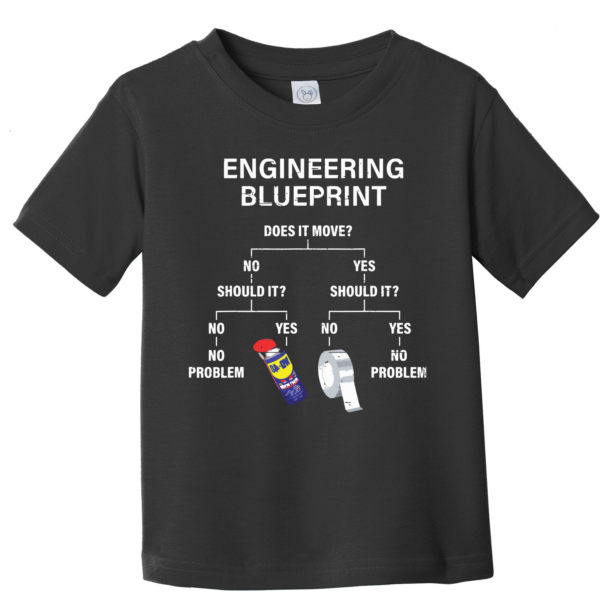 My Engineering Blueprint Funny Engineer Toddler T-Shirt