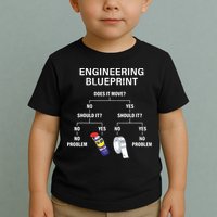 My Engineering Blueprint Funny Engineer Toddler T-Shirt