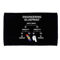 My Engineering Blueprint Funny Engineer Microfiber Hand Towel