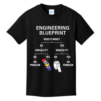 My Engineering Blueprint Funny Engineer Kids T-Shirt