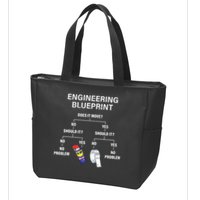 My Engineering Blueprint Funny Engineer Zip Tote Bag