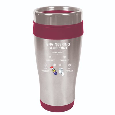 My Engineering Blueprint Funny Engineer 16oz Travel Tumbler