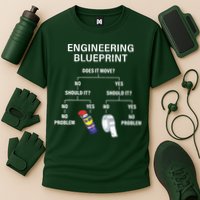 My Engineering Blueprint Funny Engineer Performance Shirt