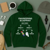 My Engineering Blueprint Funny Engineer Hoodie