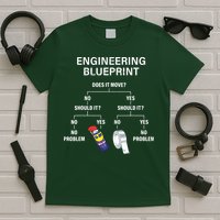 My Engineering Blueprint Funny Engineer T-Shirt