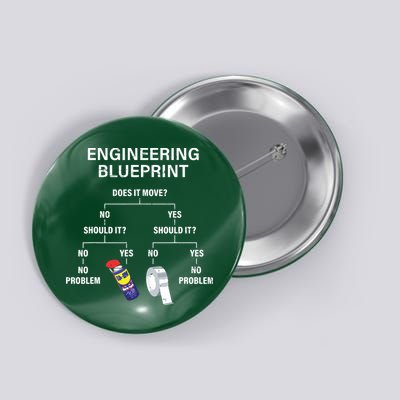 My Engineering Blueprint Funny Engineer Button