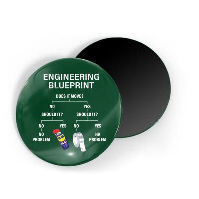 My Engineering Blueprint Funny Engineer Magnet
