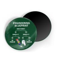 My Engineering Blueprint Funny Engineer Magnet