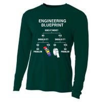 My Engineering Blueprint Funny Engineer Cooling Performance Long Sleeve Crew