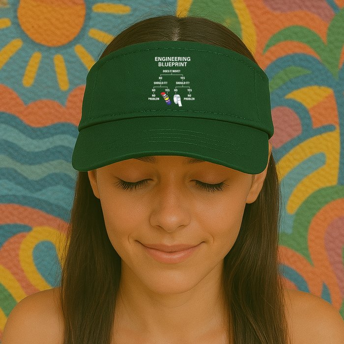 My Engineering Blueprint Funny Engineer Visor