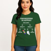 My Engineering Blueprint Funny Engineer Womens T-Shirt