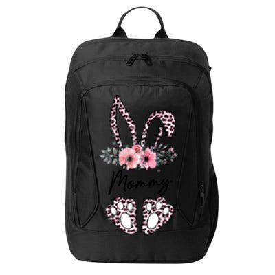 Mommy Easter Bunny Floral Leopard Print Mom Happy Easter Gift City Backpack