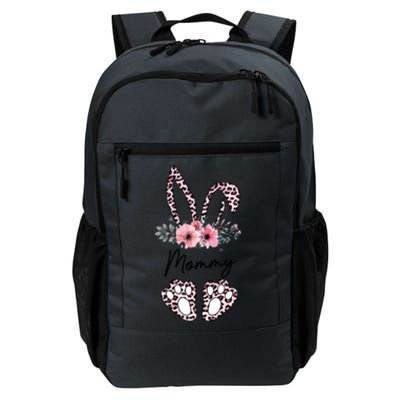 Mommy Easter Bunny Floral Leopard Print Mom Happy Easter Gift Daily Commute Backpack