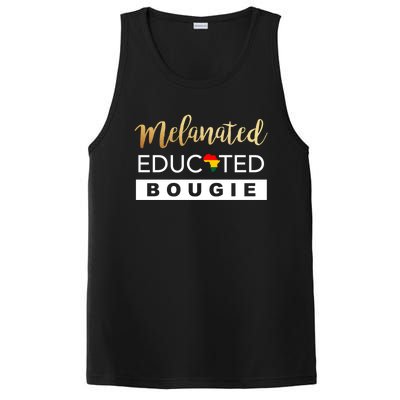 Melanated Educated Bougie Melanin Poppin Black Gift PosiCharge Competitor Tank