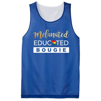 Melanated Educated Bougie Melanin Poppin Black Gift Mesh Reversible Basketball Jersey Tank