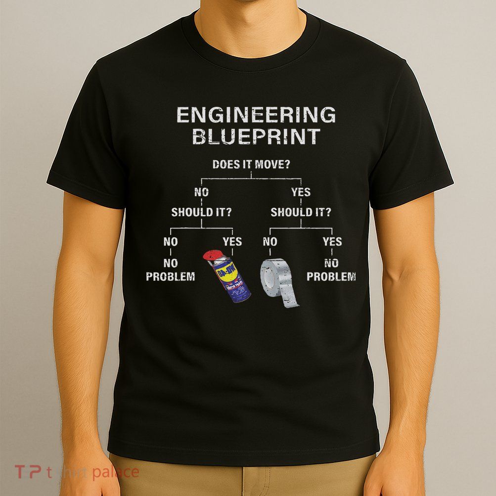 My Engineering Blueprint Funny Engineer T-Shirt