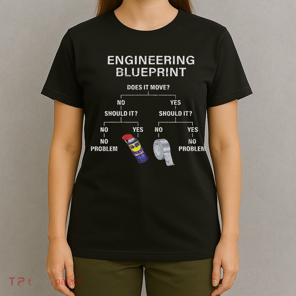 My Engineering Blueprint Funny Engineer T-Shirt