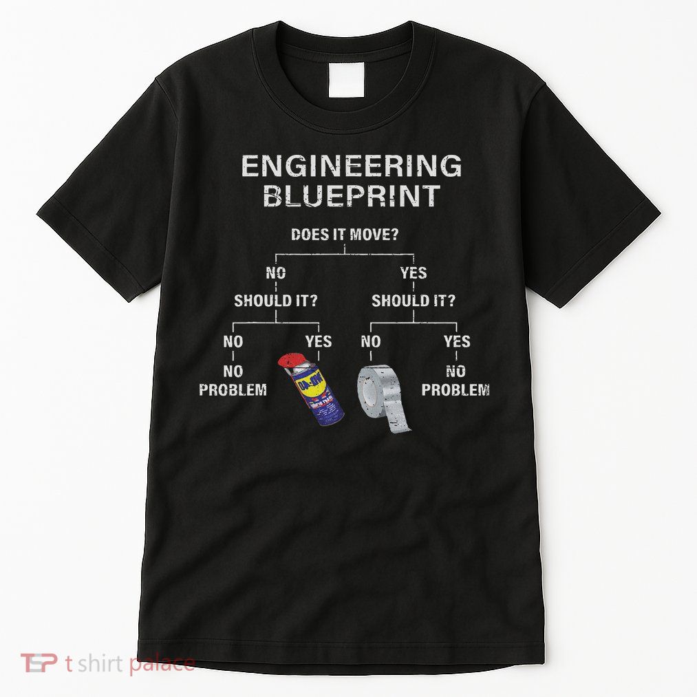 My Engineering Blueprint Funny Engineer Tall T-Shirt