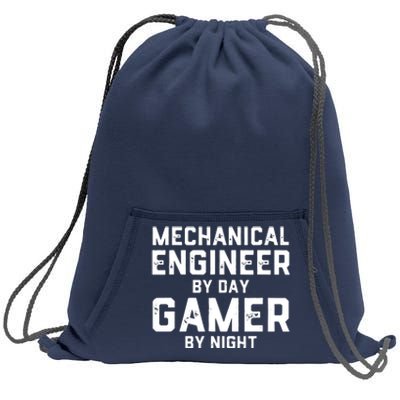 Mechanical Engineer By Day Gamer By Night Meme For Engineers Sweatshirt Cinch Pack Bag