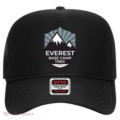 Mount Everest Base Camp Trek Nepal High Crown Mesh Back Trucker Hat