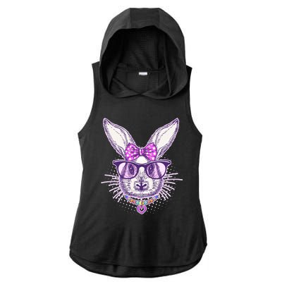 Miss Easter Bunny Matching Family Couple Ladies PosiCharge Tri-Blend Wicking Draft Hoodie Tank