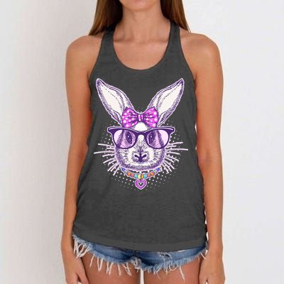 Miss Easter Bunny Matching Family Couple Women's Knotted Racerback Tank