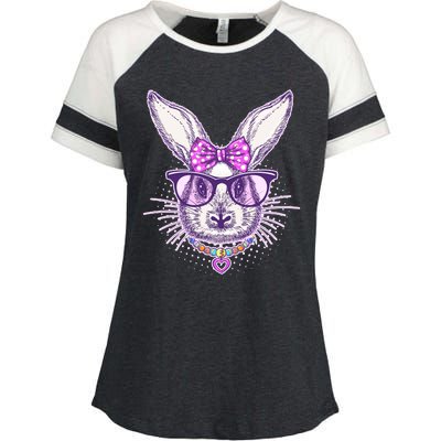 Miss Easter Bunny Matching Family Couple Enza Ladies Jersey Colorblock Tee