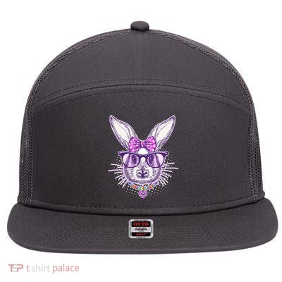 Miss Easter Bunny Matching Family Couple 7 Panel Mesh Trucker Snapback Hat