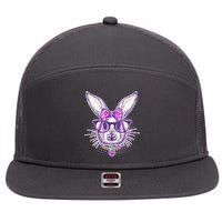 Miss Easter Bunny Matching Family Couple 7 Panel Mesh Trucker Snapback Hat