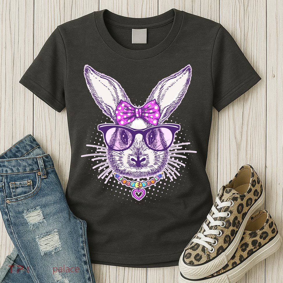 Miss Easter Bunny Matching Family Couple Womens T-Shirt