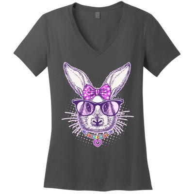 Miss Easter Bunny Matching Family Couple Women's V-Neck T-Shirt