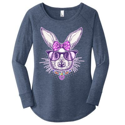 Miss Easter Bunny Matching Family Couple Women's Perfect Tri Tunic Long Sleeve Shirt