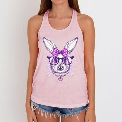 Miss Easter Bunny Matching Family Couple Women's Knotted Racerback Tank