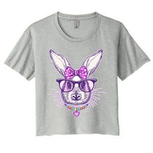 Miss Easter Bunny Matching Family Couple Women's Crop Top Tee