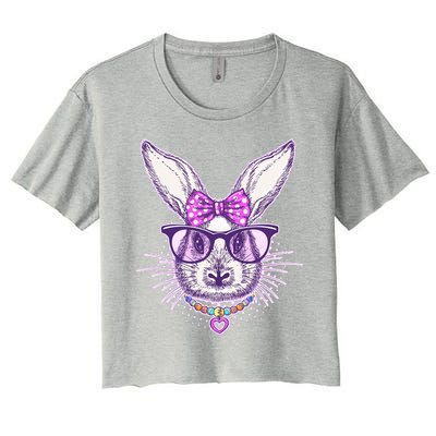 Miss Easter Bunny Matching Family Couple Women's Crop Top Tee