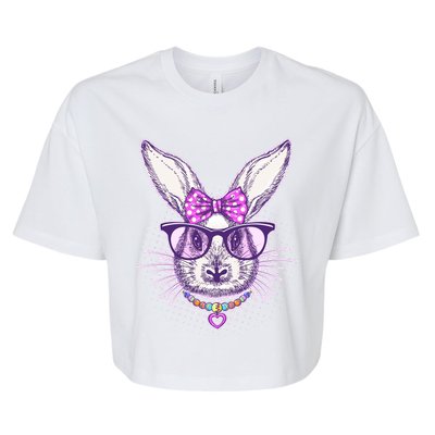 Miss Easter Bunny Matching Family Couple Bella+Canvas Jersey Crop Tee