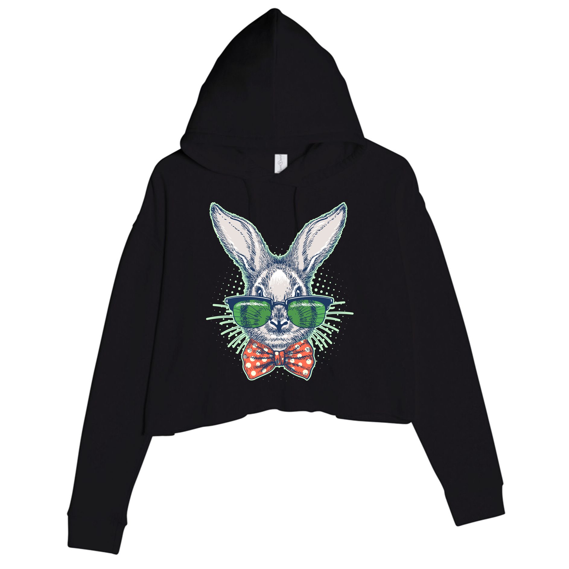 Mister Easter Bunny Matching Family Couple Crop Fleece Hoodie