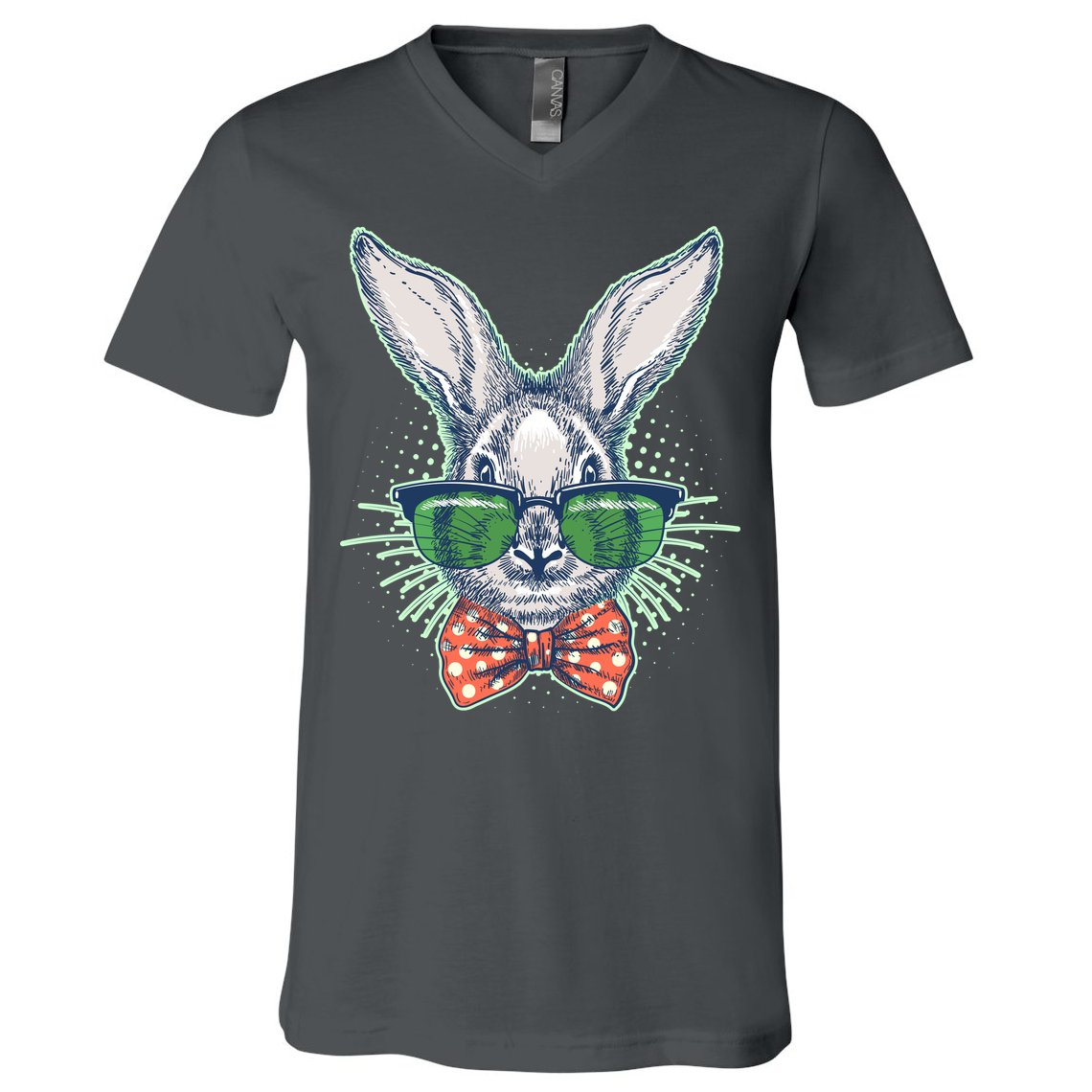 Mister Easter Bunny Matching Family Couple V-Neck T-Shirt