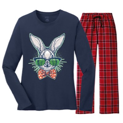 Mister Easter Bunny Matching Family Couple Women's Long Sleeve Flannel Pajama Set 