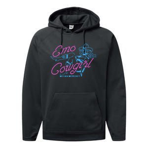 Megan Emo Cowgirl Am I Okay Performance Fleece Hoodie