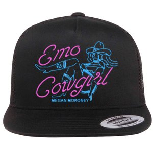 Megan Emo Cowgirl Am I Okay Flat Bill Trucker Hat