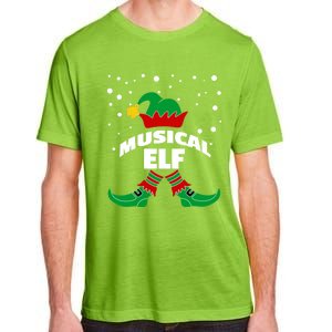 Musical Elf Christmas Family Group Pictures SantaS Helper Gift Adult ChromaSoft Performance T-Shirt