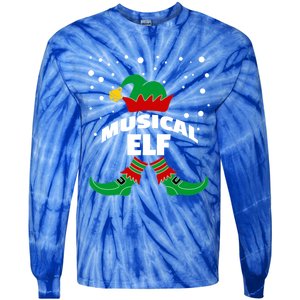 Musical Elf Christmas Family Group Pictures SantaS Helper Gift Tie-Dye Long Sleeve Shirt